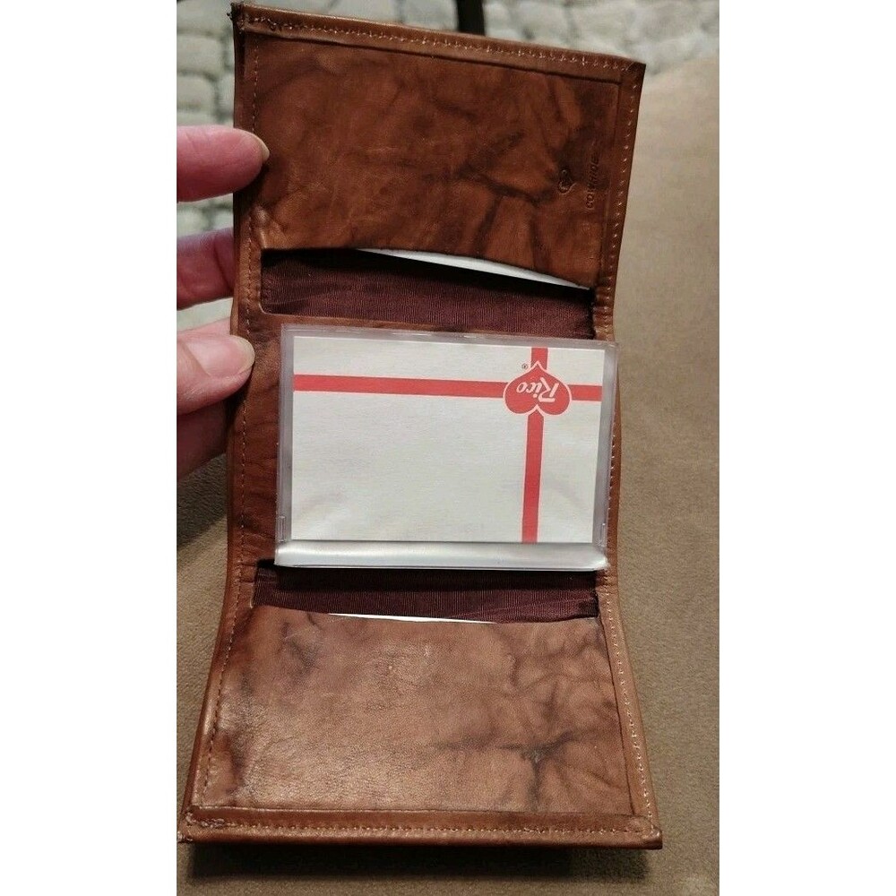 Rico Man's Leather Fold Wallet Eagle Print Cowhide New - Picture 2 of 3